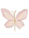 Serviettes en papier fée pour fête rose pastel et lilas avec motif papillon