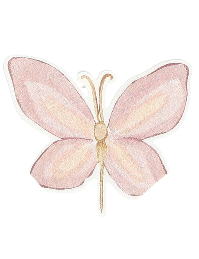 Serviettes en papier fée pour fête rose pastel et lilas avec motif papillon