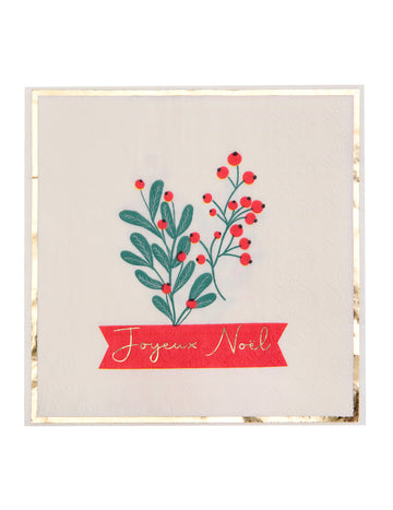 10 коледни салфетки с джел 33 x 33 cm златна рамка