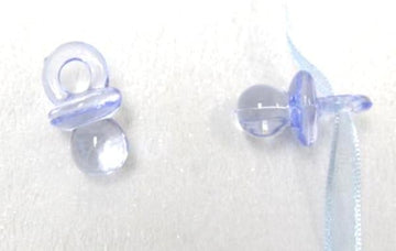 10 биберона от плексиглас в небесносиньо 2,5 cm за парти декорация 