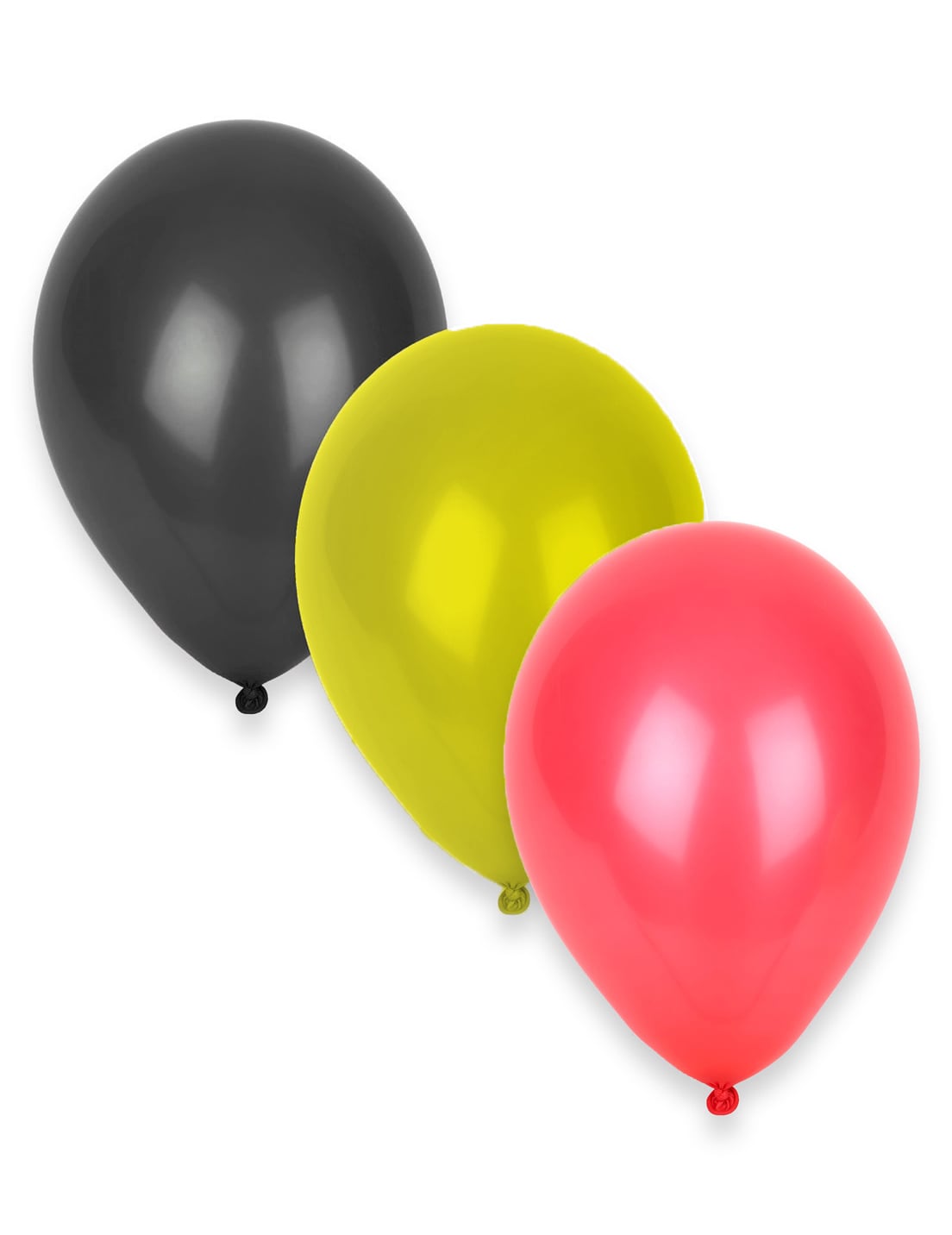 Ballons noir jaune rouge lot de 100