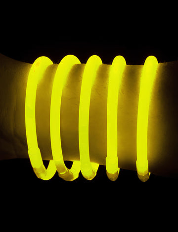 100 жълти фосфоресцентни гривни