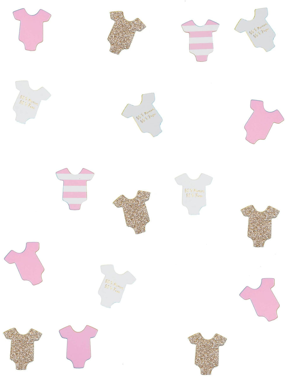 конфети за маса body бебе за baby shower розов пъстри и раирани