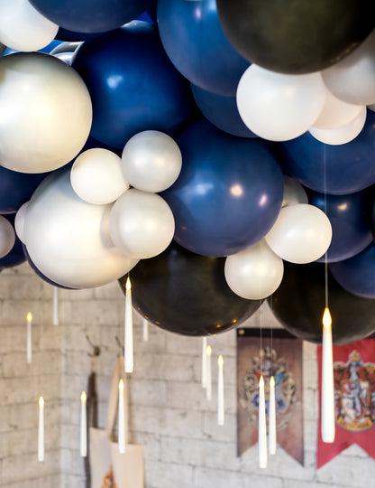 100 мини перлено бели латексови балона 13 cm за ковчега