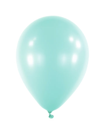 100 мини латексови балона в пастелно-ментов цвят 13 cm за арка и кубчета