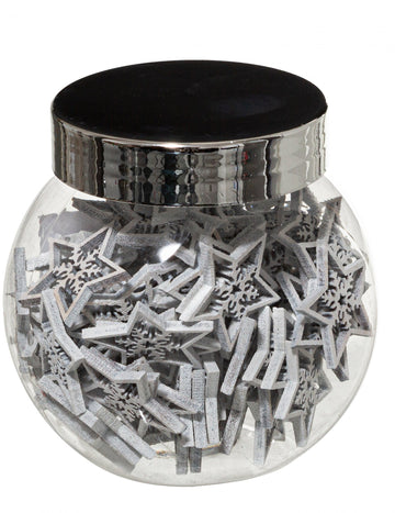 100 малки бели декоративни звезди 