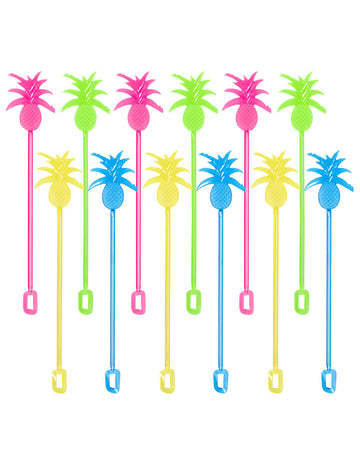 12 цветни коктейлни шейкъри с ананас