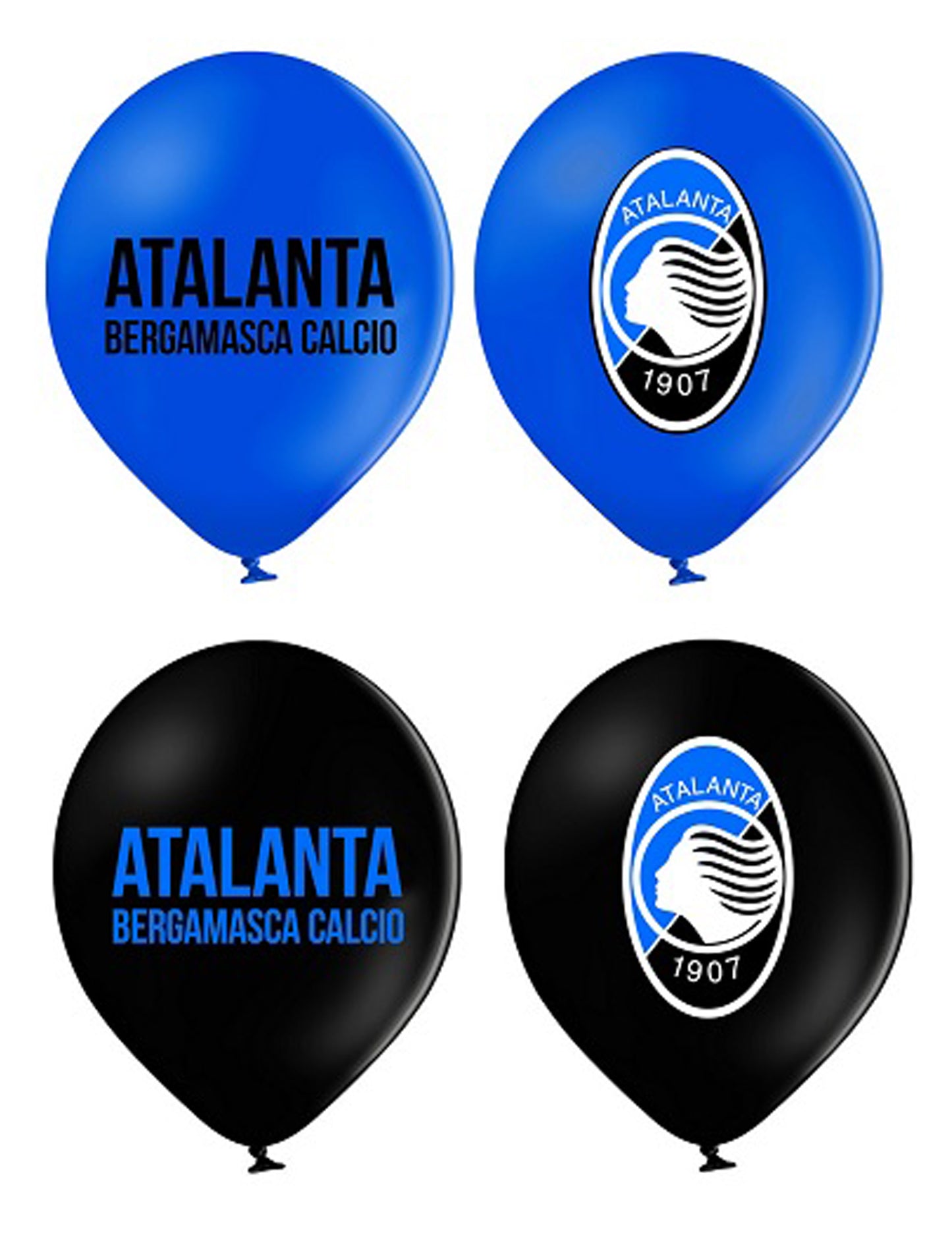 12 синьо-черни латексови балона Atalanta™ 30 cm