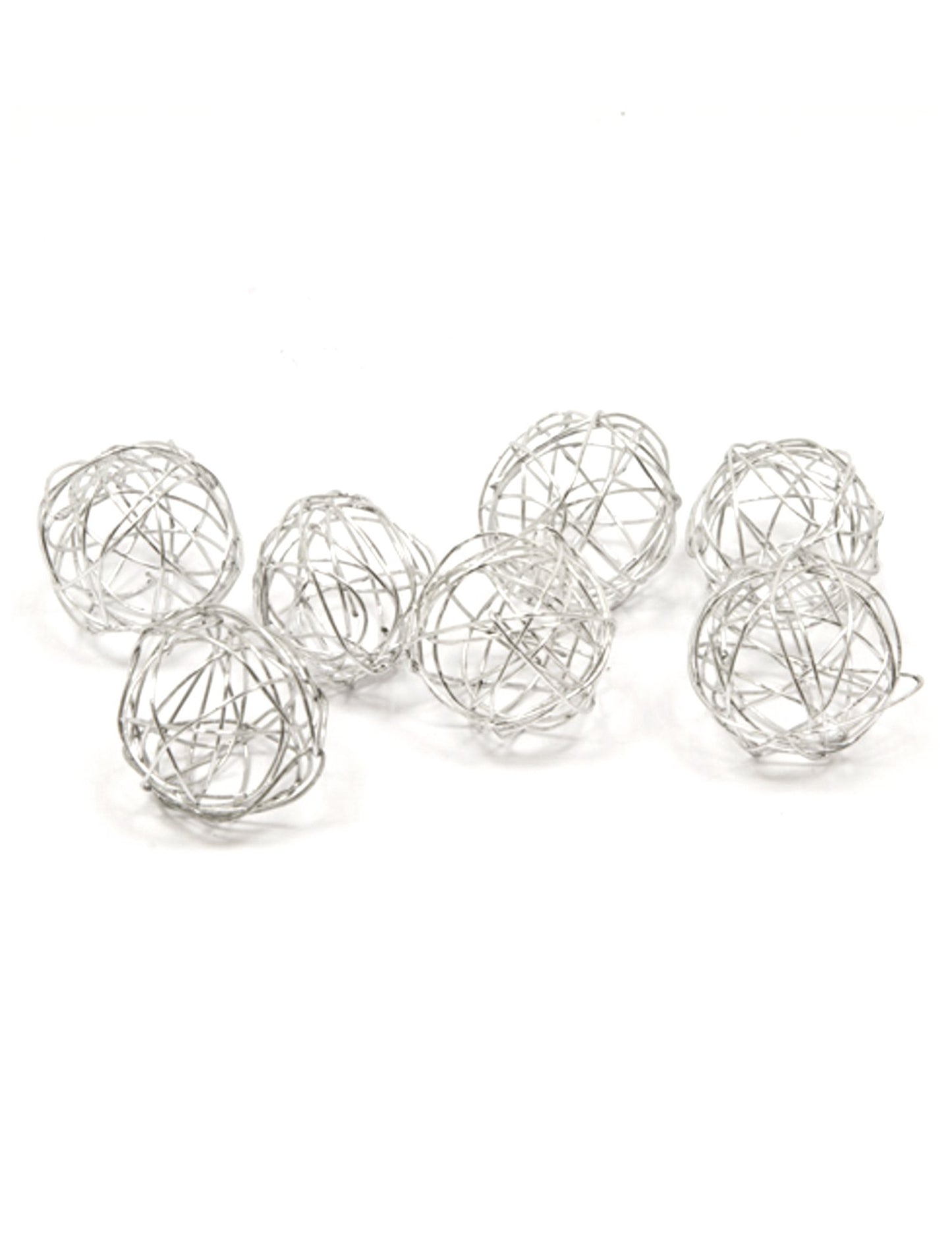 12 boules de décoration métal argenté 2 cm pour table et mariage