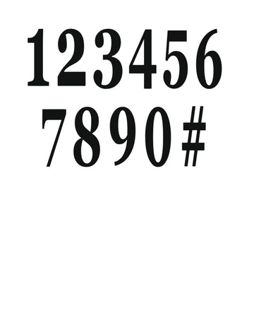 12 черни самозалепващи се цифри 14 cm за декорация