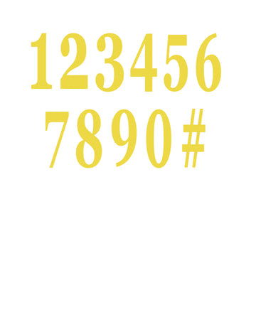 12 златни самозалепващи се цифри 14 cm за рожден ден