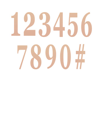 12 самозалепващи се цифри в розово злато 14 cm за декорация