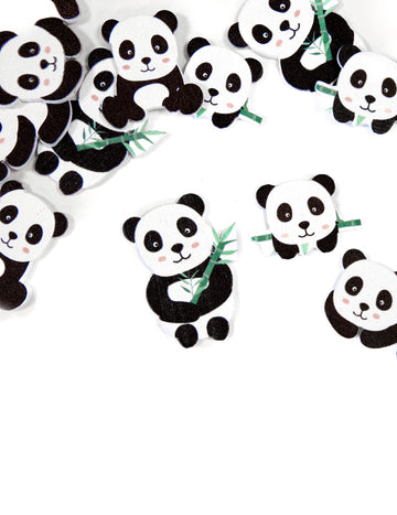 12 дървени конфети панда (приблизително 3) cm украса за маса