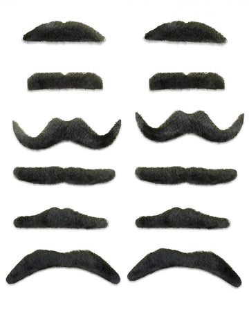 12 черни мустаци
