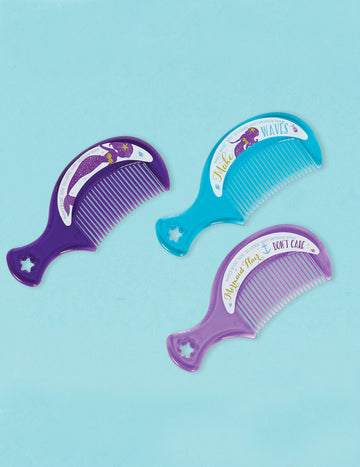 Petits peignes rêves de sirène pour enfant violets et bleus