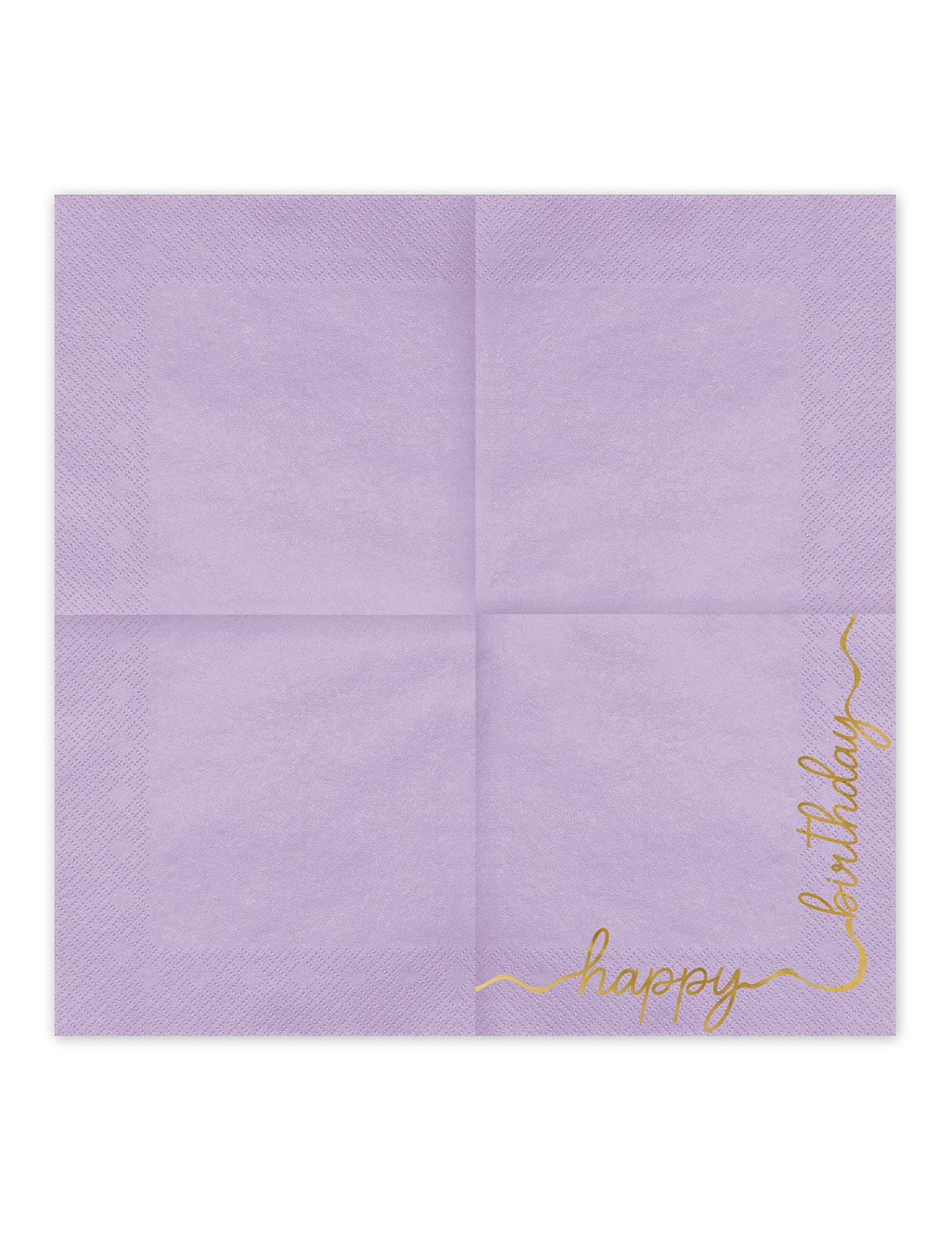 12 хартиени салфетки Happy Birthday в пастелни цветове и злато 33 × 33 cm