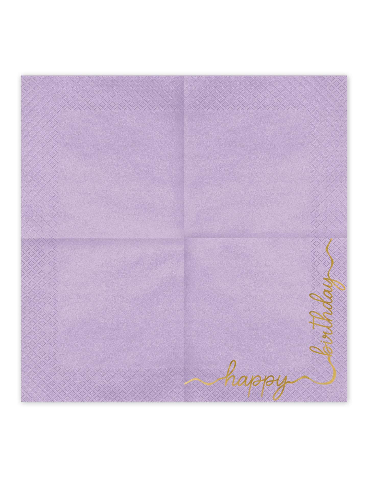 12 хартиени салфетки Happy Birthday в пастелни цветове и злато 33 × 33 cm