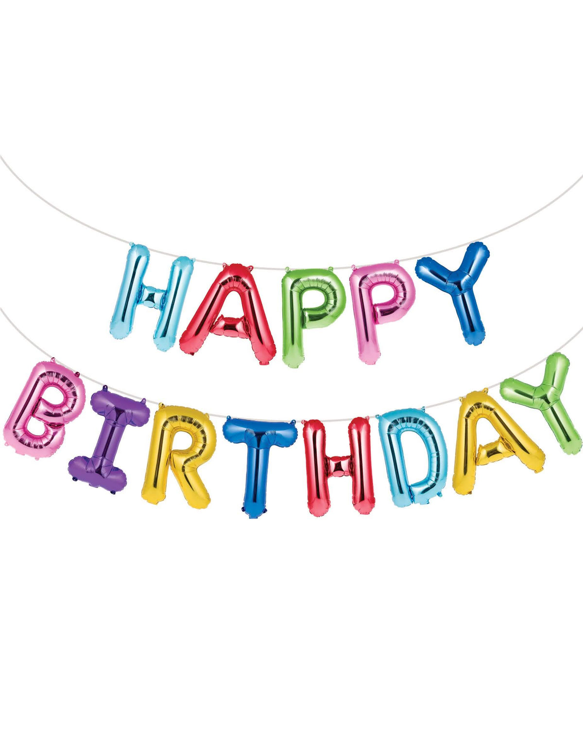 Гирлянда от алуминиеви балони Happy Birthday за парти многоцветно