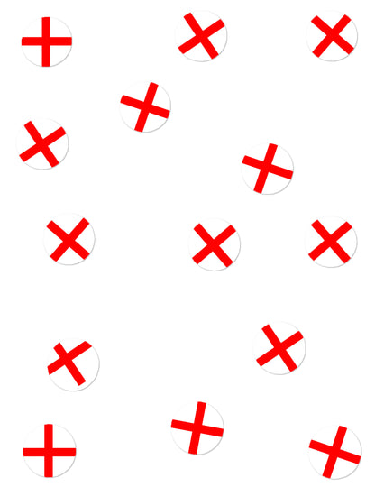 Confettis de table Drapeaux Angleterre pour fête blanc et rouge