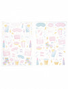 Stickers pyjama party pour enfant aux couleurs pastel
