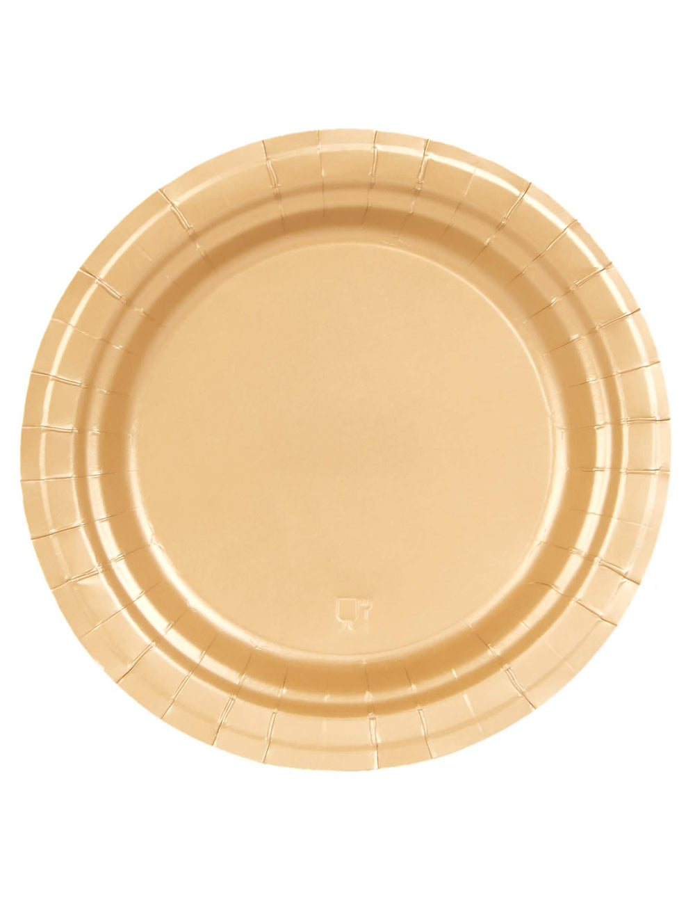 Assiettes en carton doré mat pour fête rondes