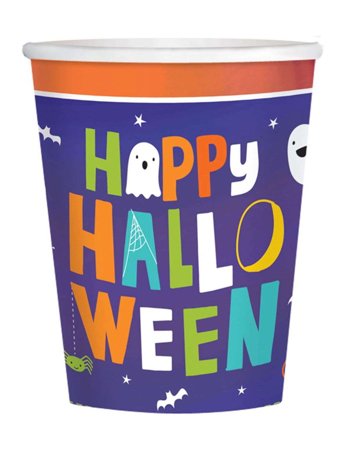 Крупен план на декорация за маса с картонената чаша halloween friends