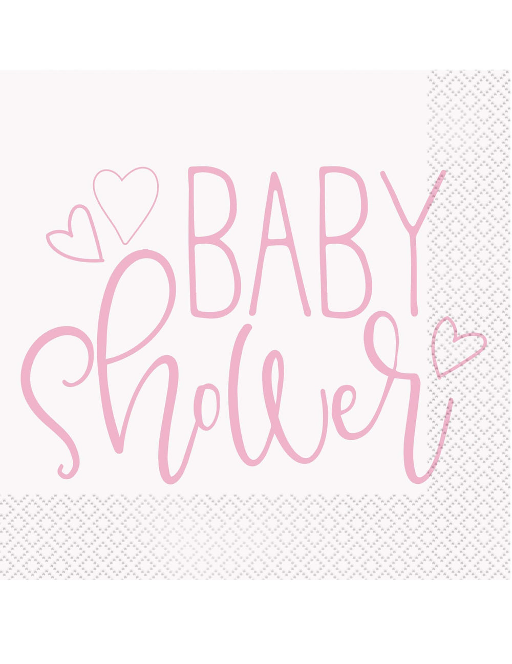 хартиени салфетки Baby Shower за момиче розови и бели