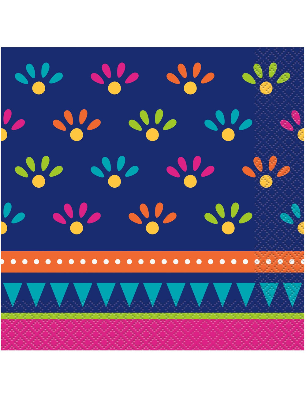 хартиени салфетки boho fiesta за лилаво парти с цветни мотиви