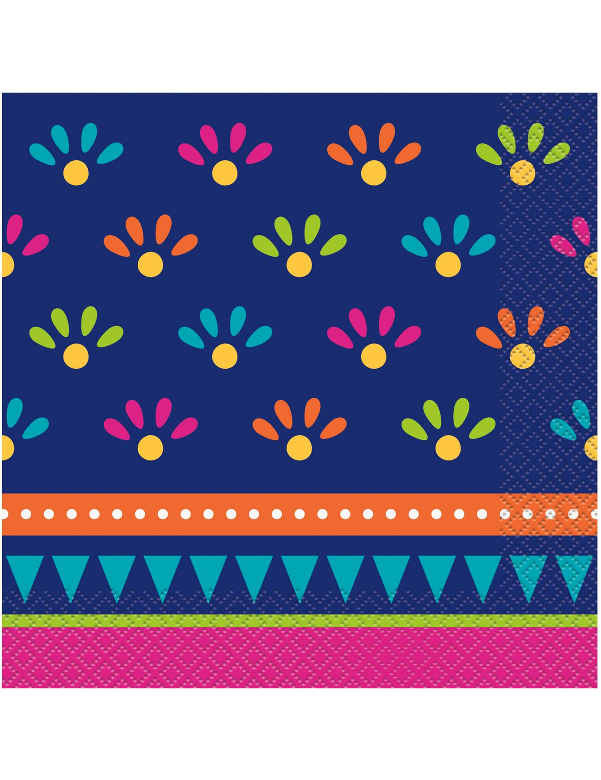 хартиени салфетки boho fiesta за лилаво парти с цветни мотиви