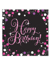 Serviettes en papier célébration pétillante happy birthday rose