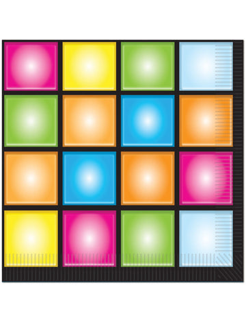 16 хартиени салфетки Диско 33 x 33 cm 