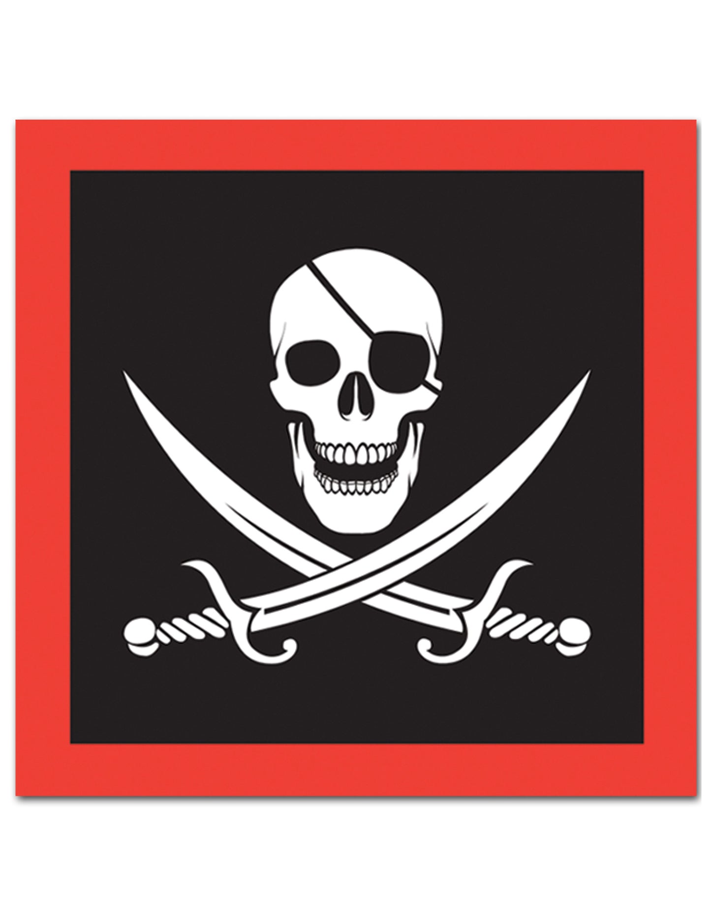 16 хартиени салфетки Пират с череп 33 x 33 cm 