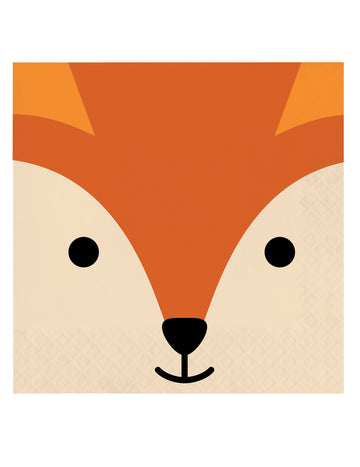 16 хартиени салфетки с лисича глава 33 x 33 cm за рожден ден