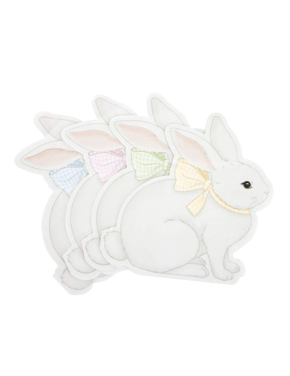 Vue de la forme découpée des serviettes en papier Mon Lapin