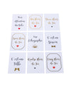 18 cartes étapes de grossesse souvenirs baby shower pour future maman blanches et dorées