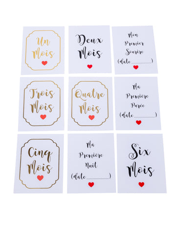 18 позлатени картички за постижения в първата година, 14 x 19 cm за бебе