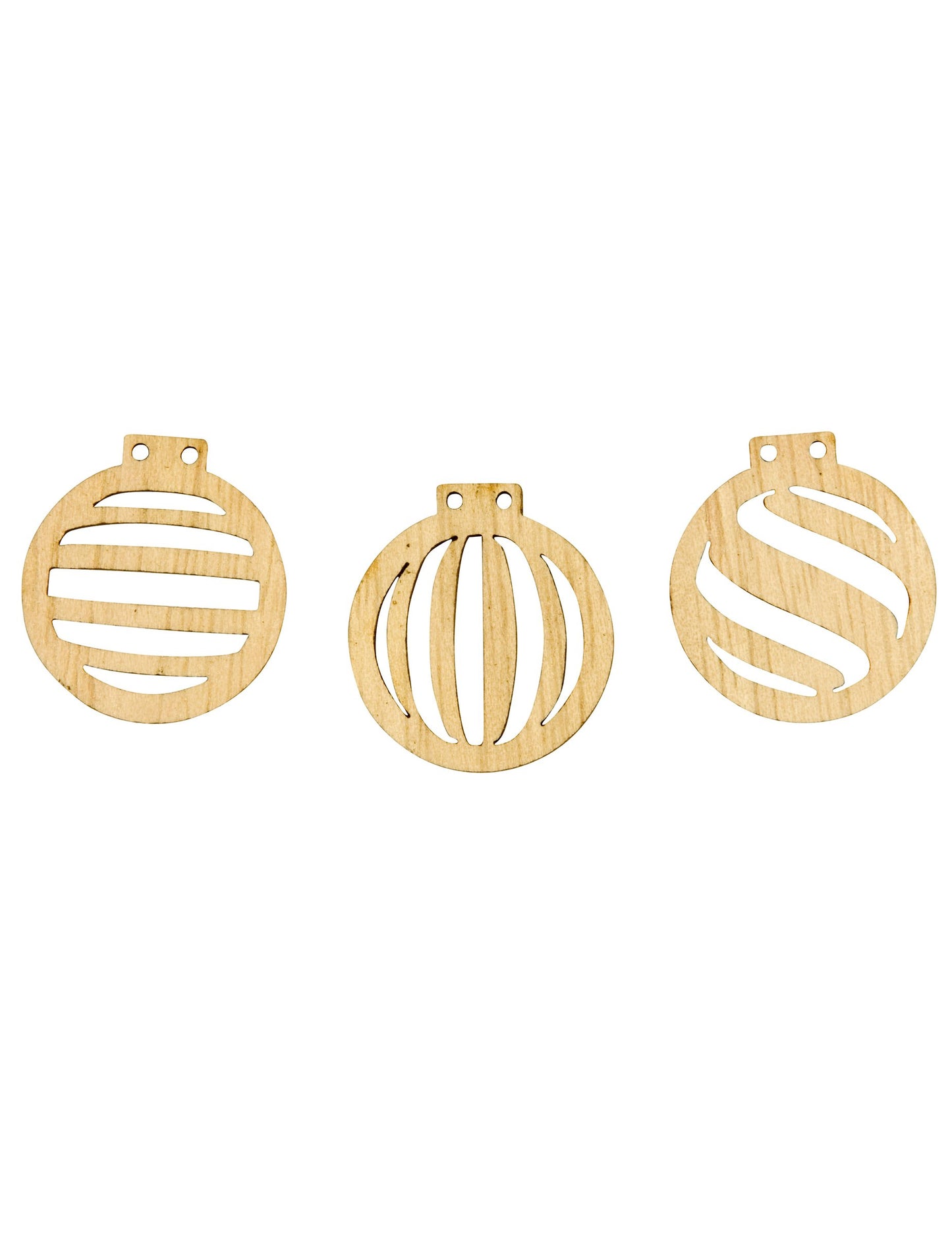 18 дървени коледни топки с конфети, изрязани с размери 2,5 x 2,3 cm за декорация на маса