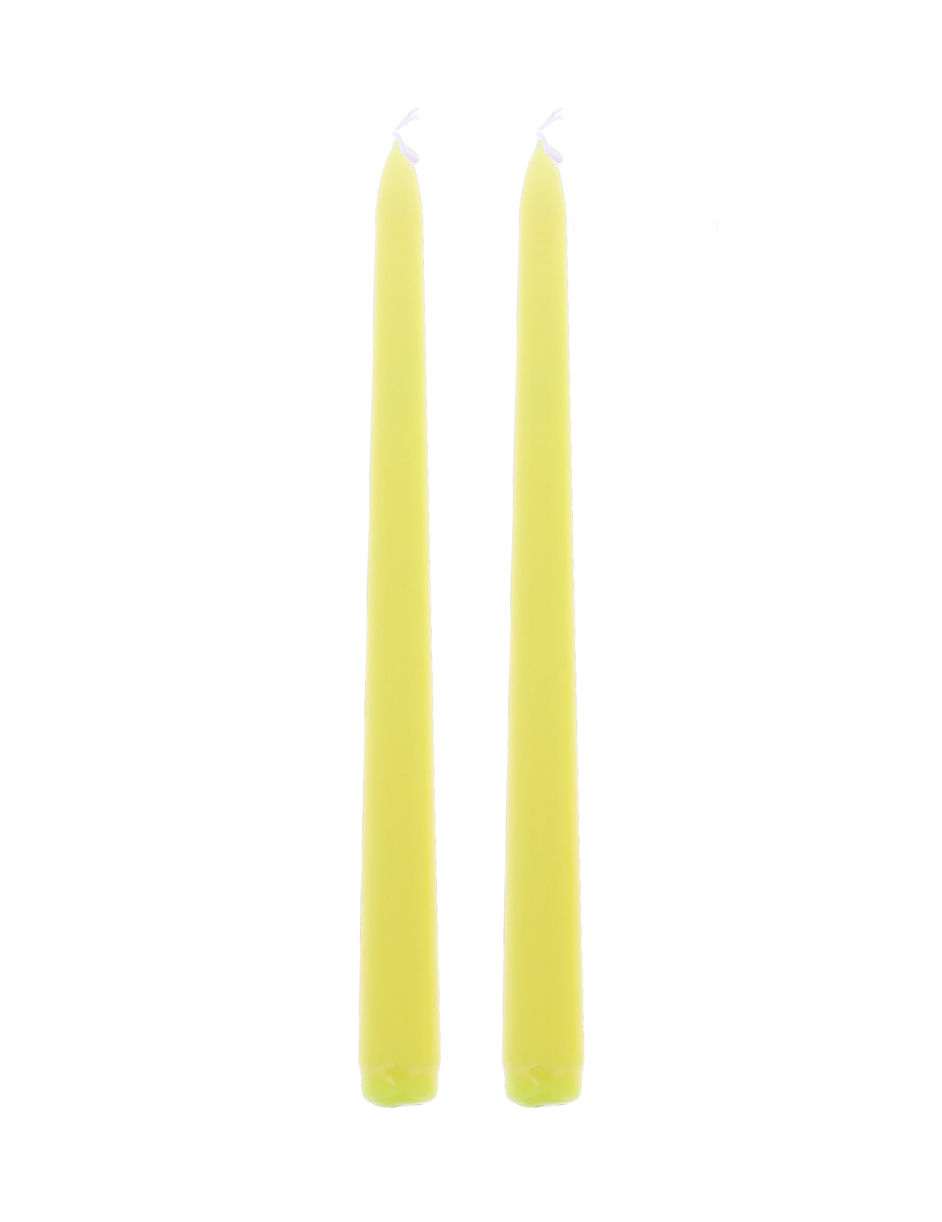 Bougies chandelles pour décoration de fête jaune