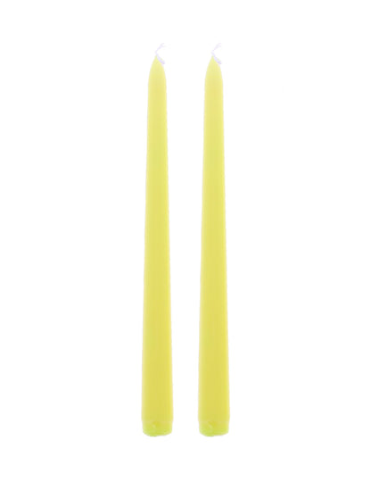 2 жълти свещи тип пила 25 cm