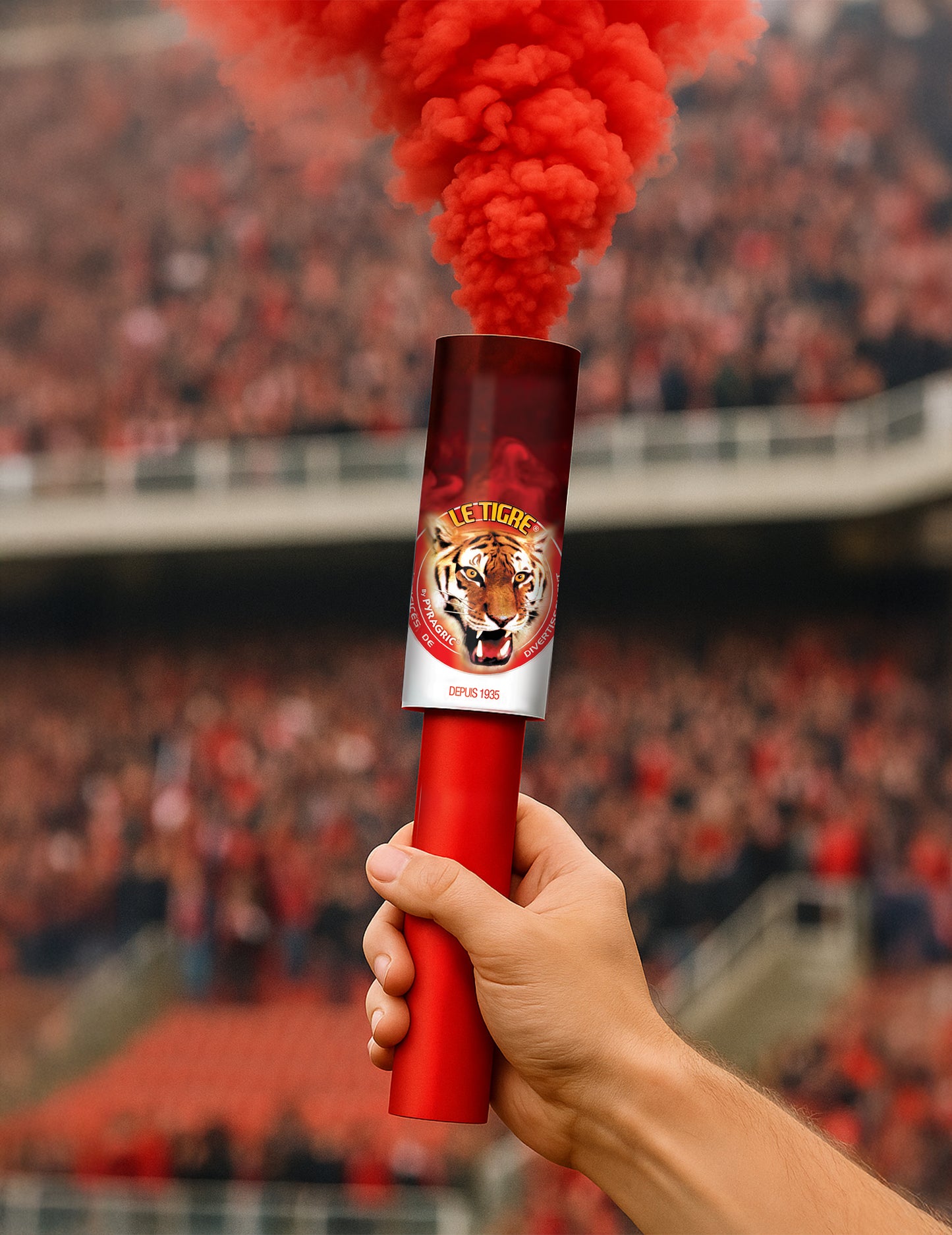 2 червени ръчни димни гранати, 45 секунди