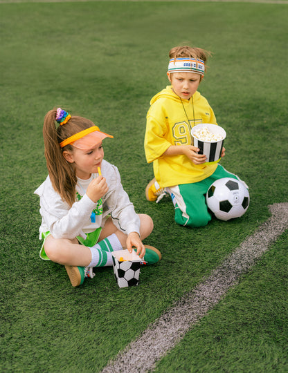 2 черно-бели раирани картонени кутии за закуски 14 cm