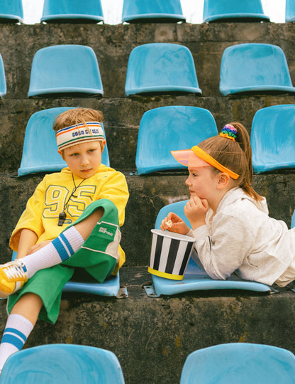 2 черно-бели раирани картонени кутии за закуски 14 cm