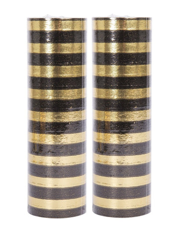 2 ролки черно-златни серпентини 4 м 