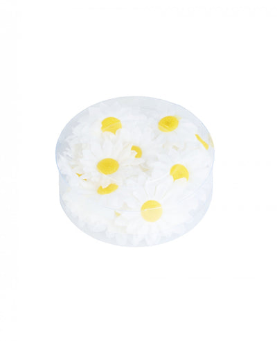 20 fleurs pâquerettes synthétiques pour décoration blanc et jaune