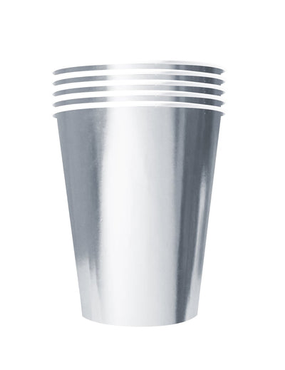 Gobelets américains carton recyclable pour fête argent