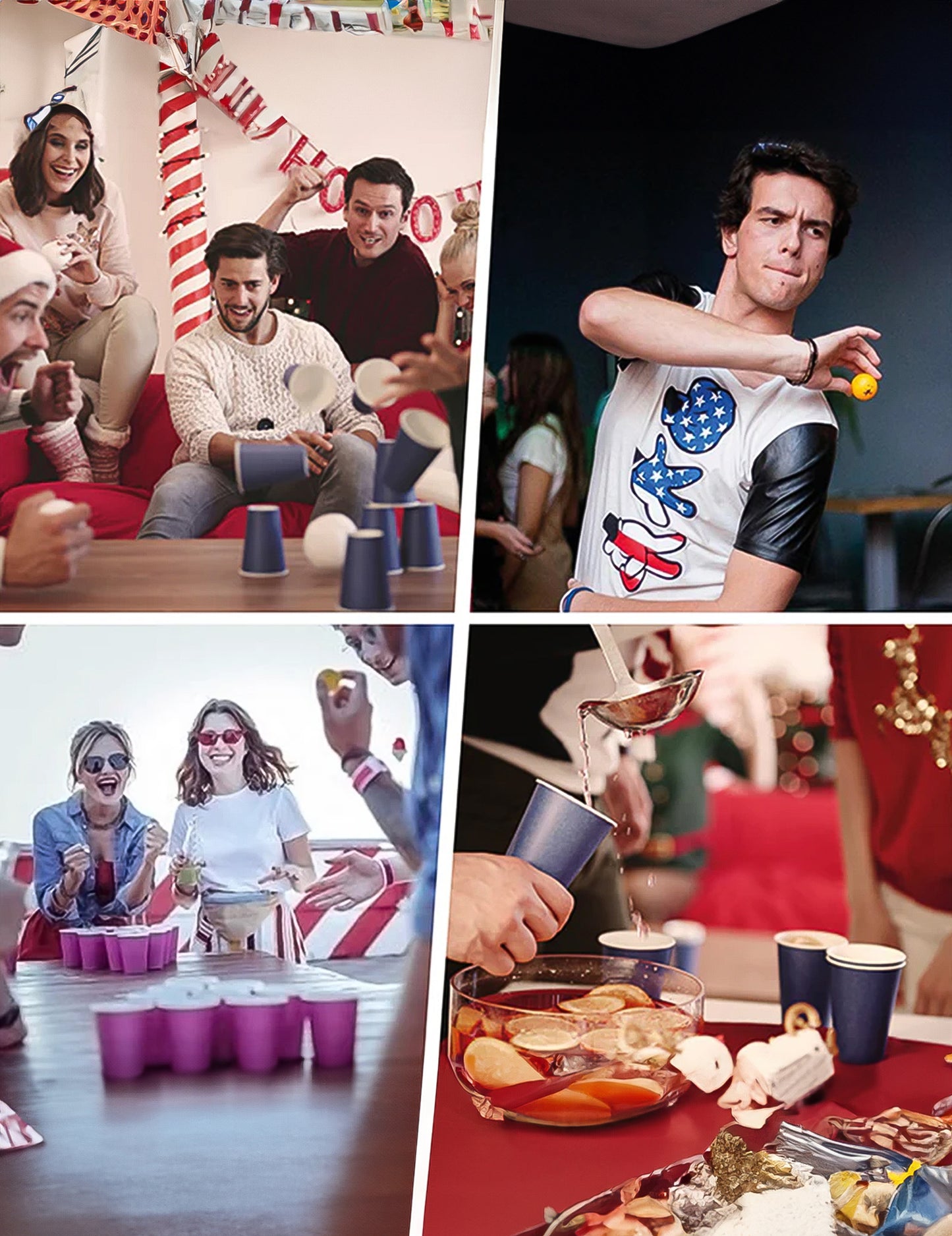 20 американски чаши рециклируем розов пастел 53 cl