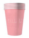 Gobelets américains rose pastel en carton recyclable
