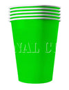 20 gobelets américains en carton recyclable verts
