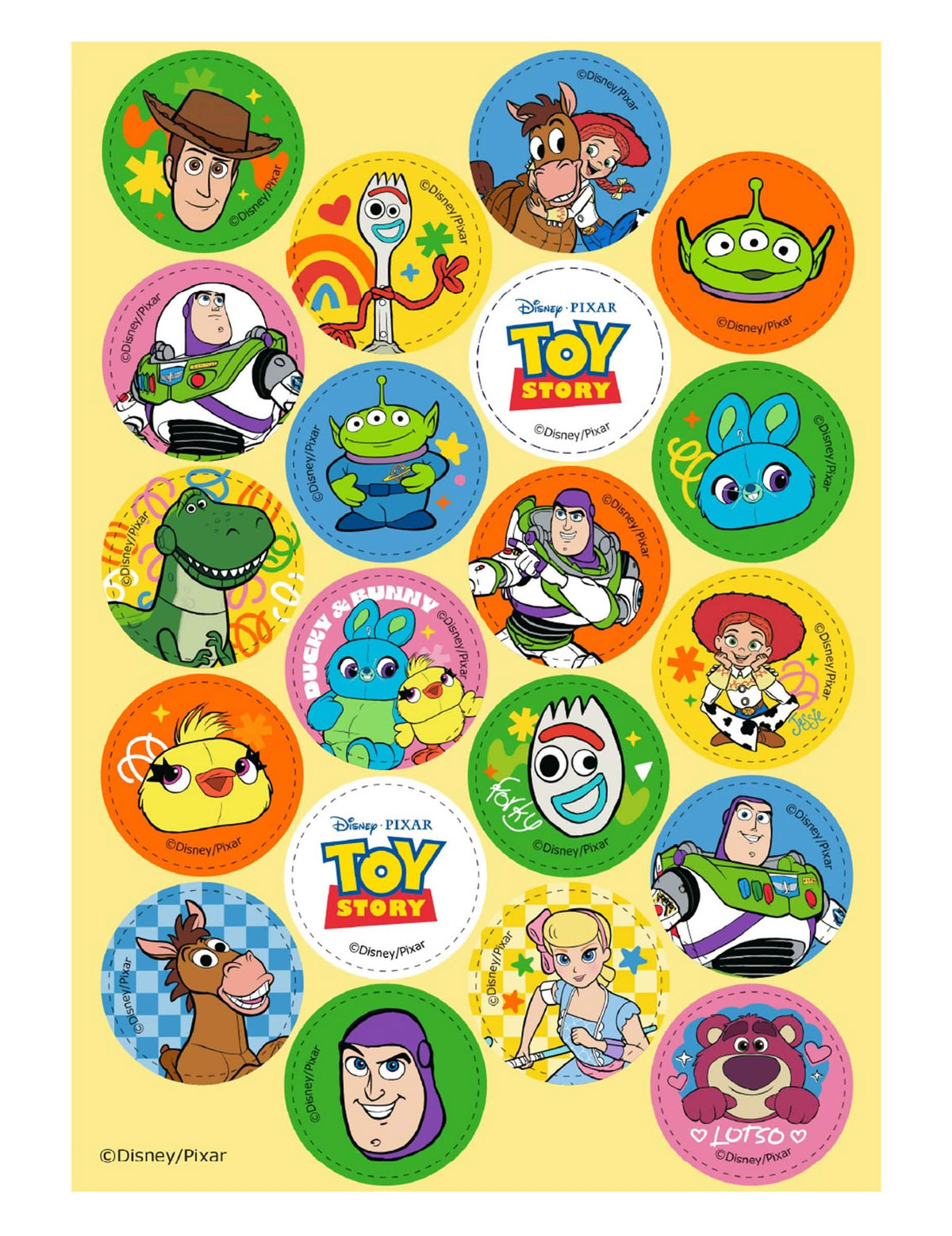 20 Мини ядливи диска Toy Story™ 3,4 см