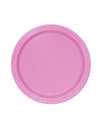 Assiettes rondes en carton roses